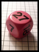 Dice : Dice - Game Dice - Unknown Large Pink with Numbers - Trade MN Jan 2010